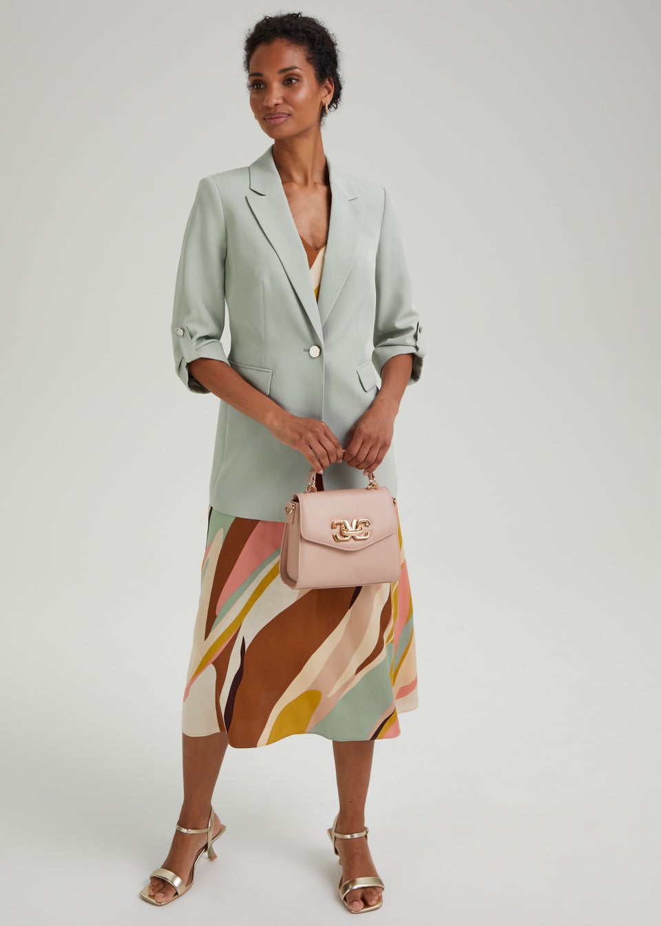 Et Vous Mint Crepe Blazer