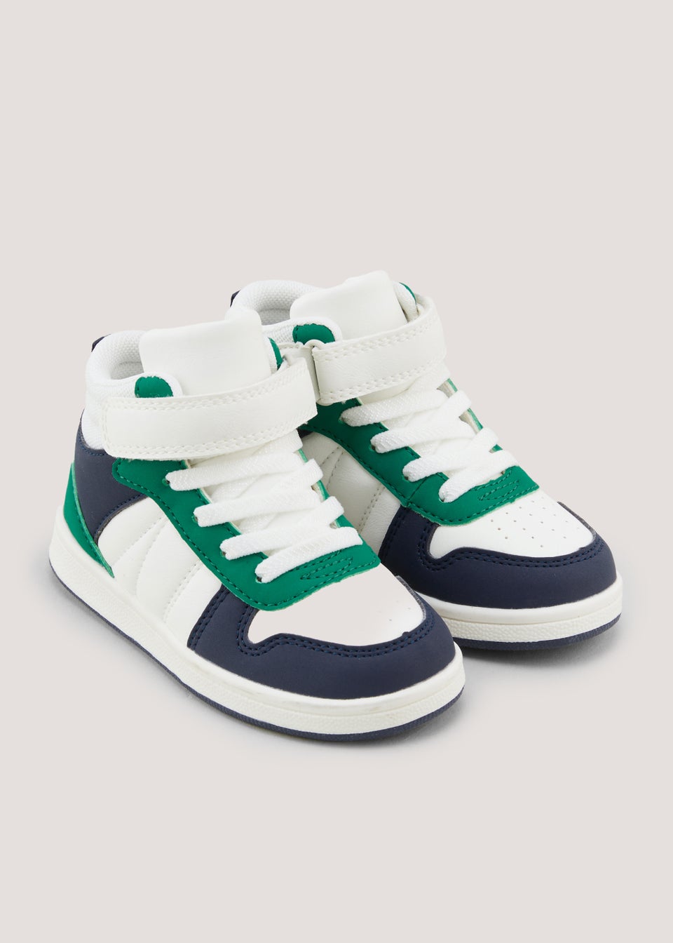 Boys Colour Block High Top Trainers Younger 4 12