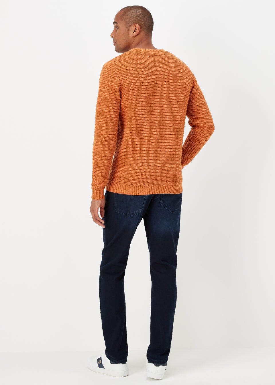 Orange Knitted Sweatshirt