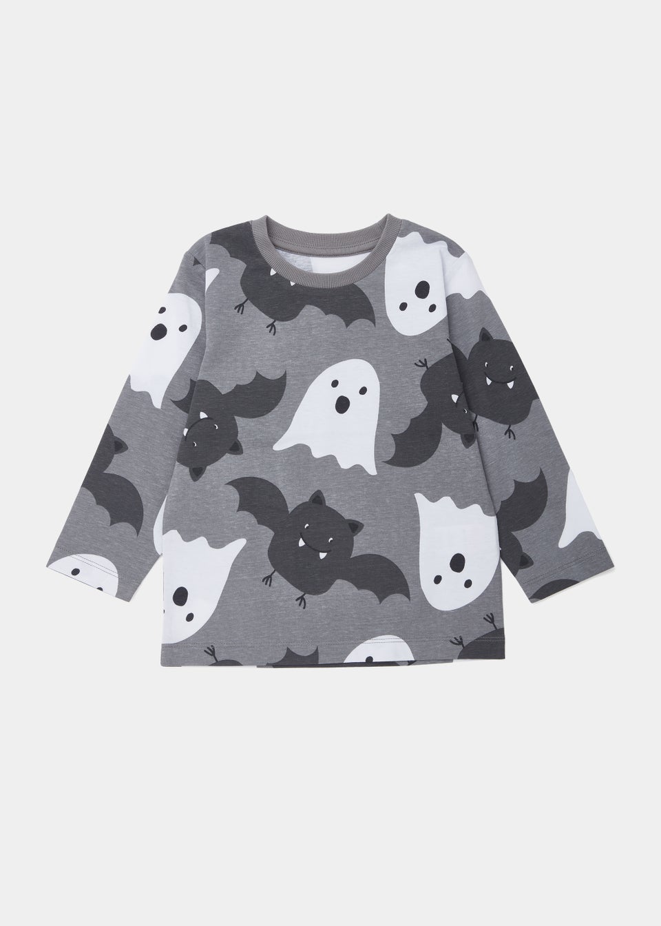 Kids Grey Halloween T-Shirt (9mths-6yrs)