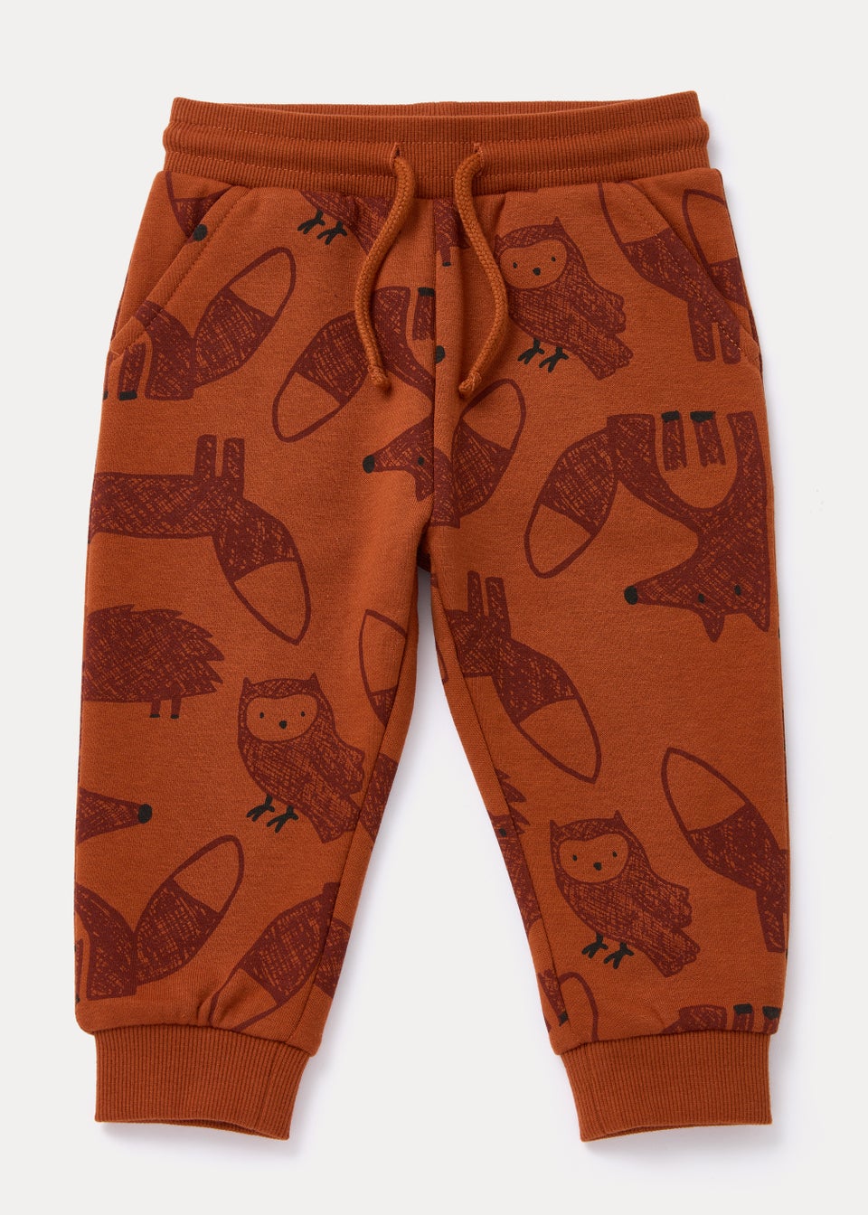 Boys Tan Woodland Print Joggers (9mths-6yrs)