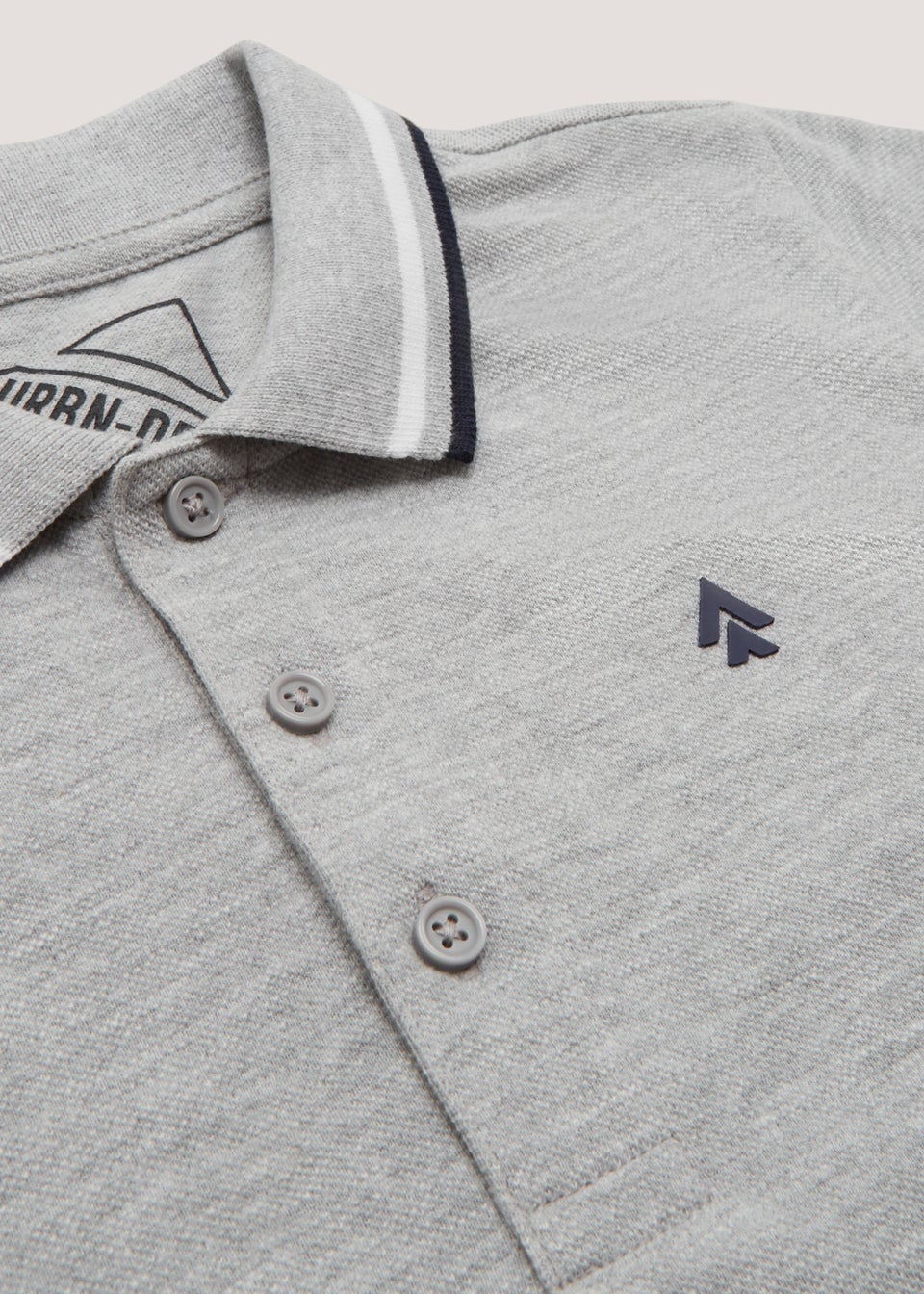 Boys Grey Marl Polo Shirt (4-13yrs)