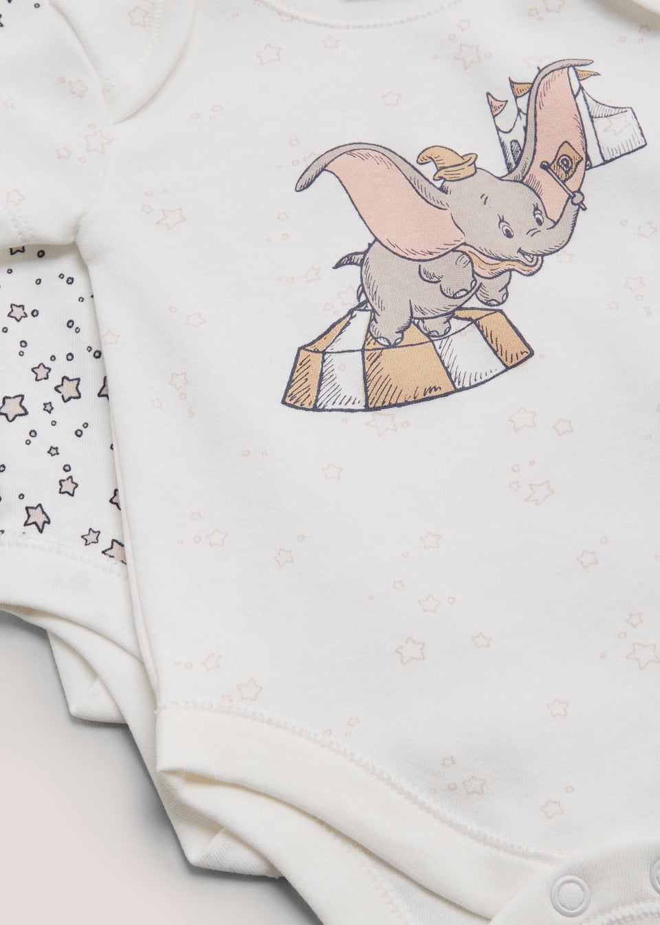 Baby 3 Pack White Disney Dumbo Bodysuits (Newborn-12mths)