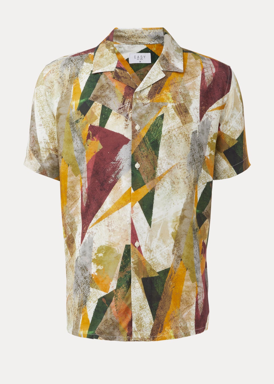 Multicoloured Abstract Print Short Sleeve Shirt