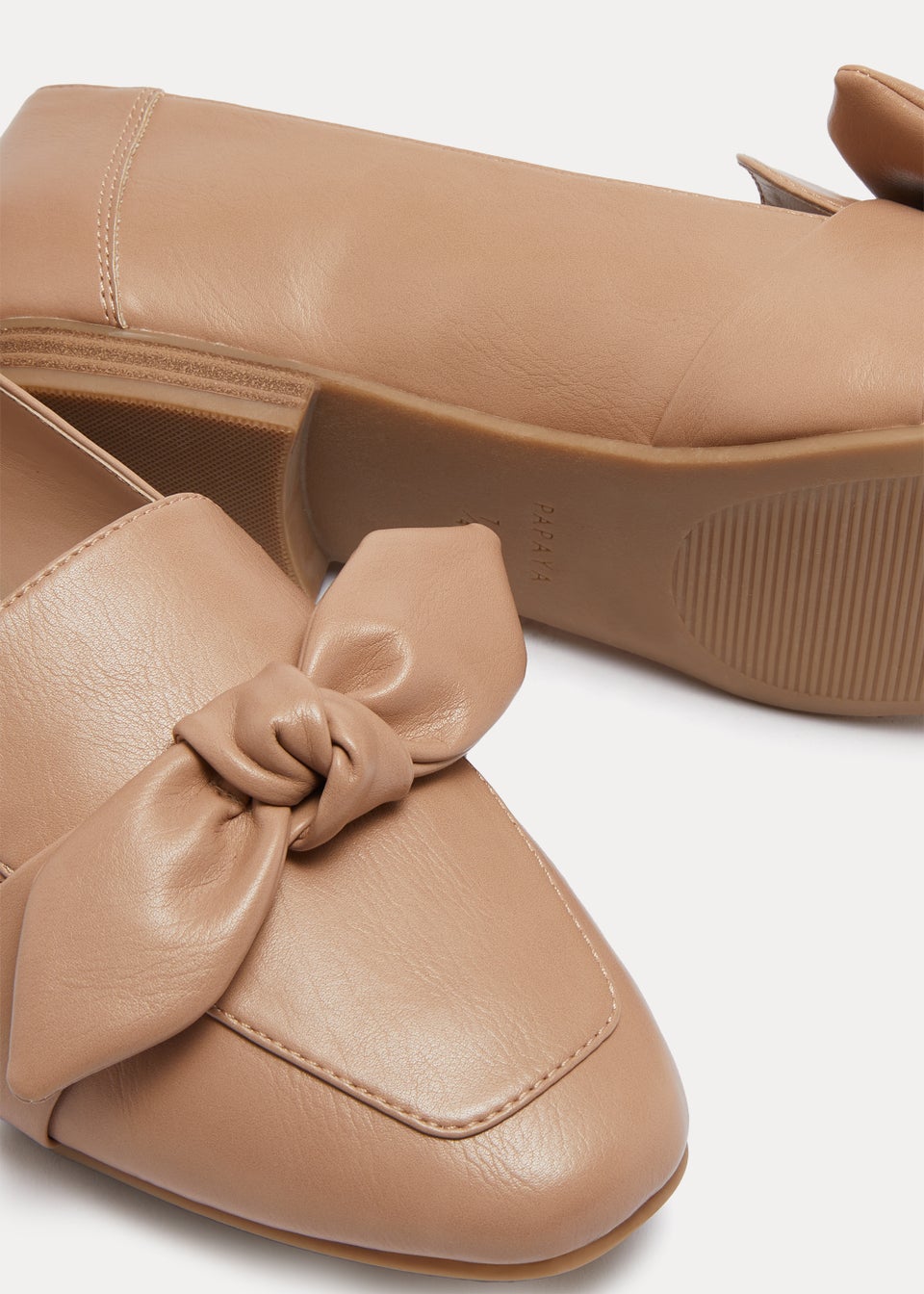 Nude Wide Fit Soft Knot Loafers Matalan