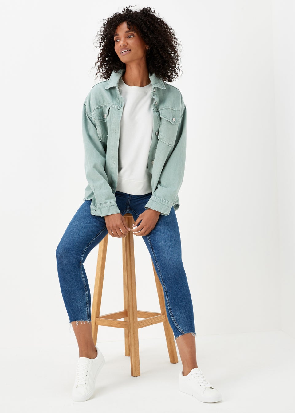 Cream Embroidered Sweatshirt