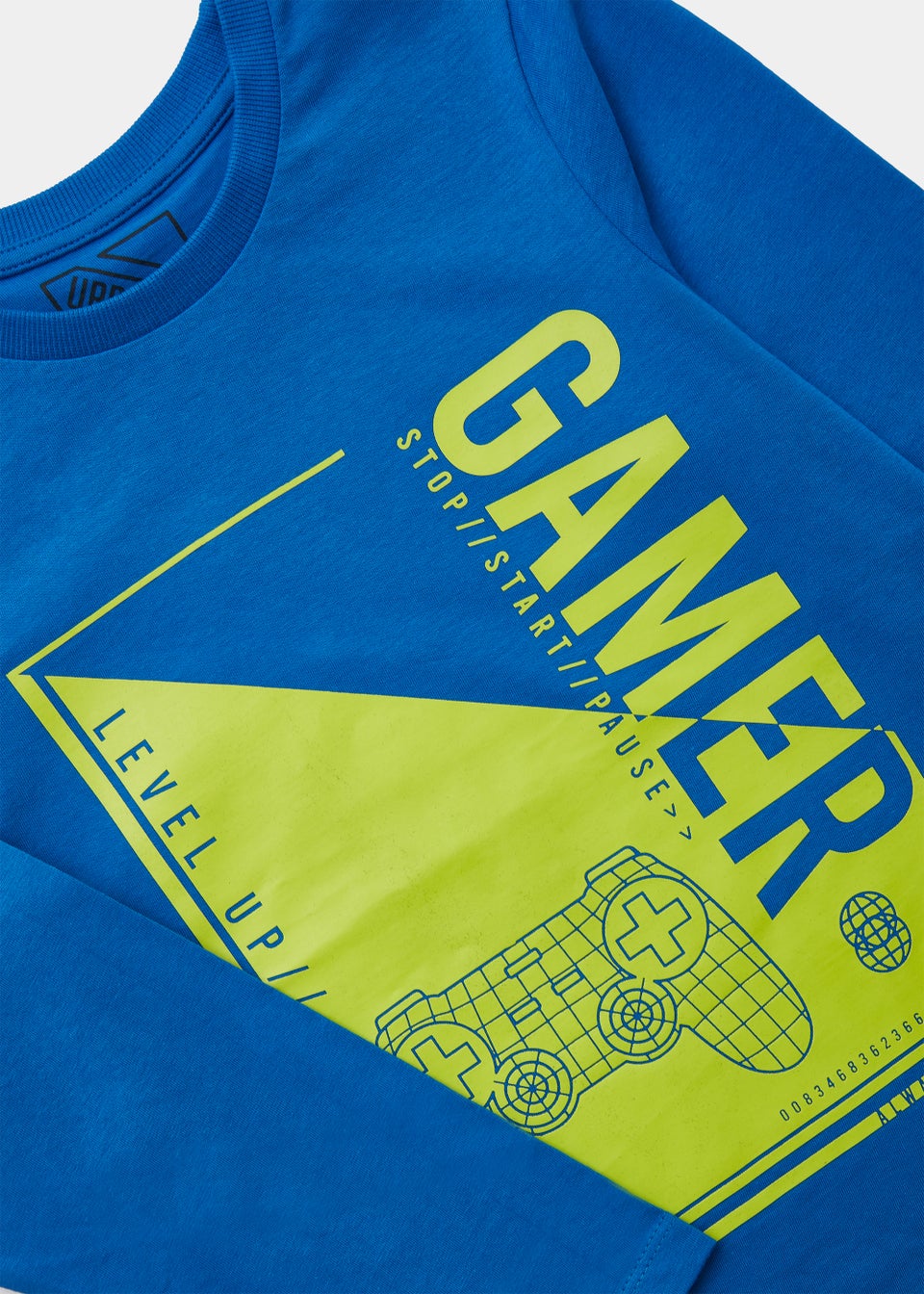 Boys Blue Gamer Long Sleeve T-Shirt (4-13yrs)