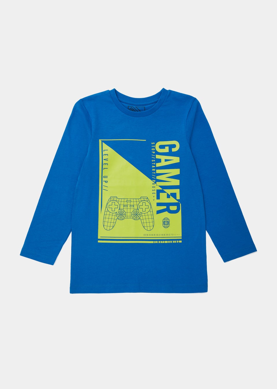 Boys Blue Gamer Long Sleeve T-Shirt (4-13yrs)