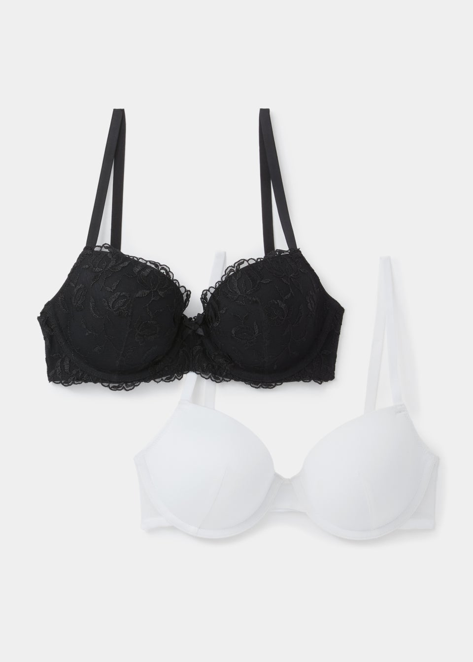 2 Pack Embroidered Lace Bras Matalan