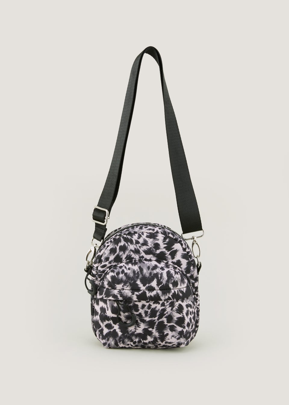 Black Animal Print Nylon Bag