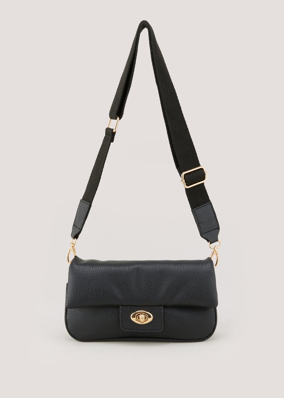 Et Vous Black Padded Cross Body Bag