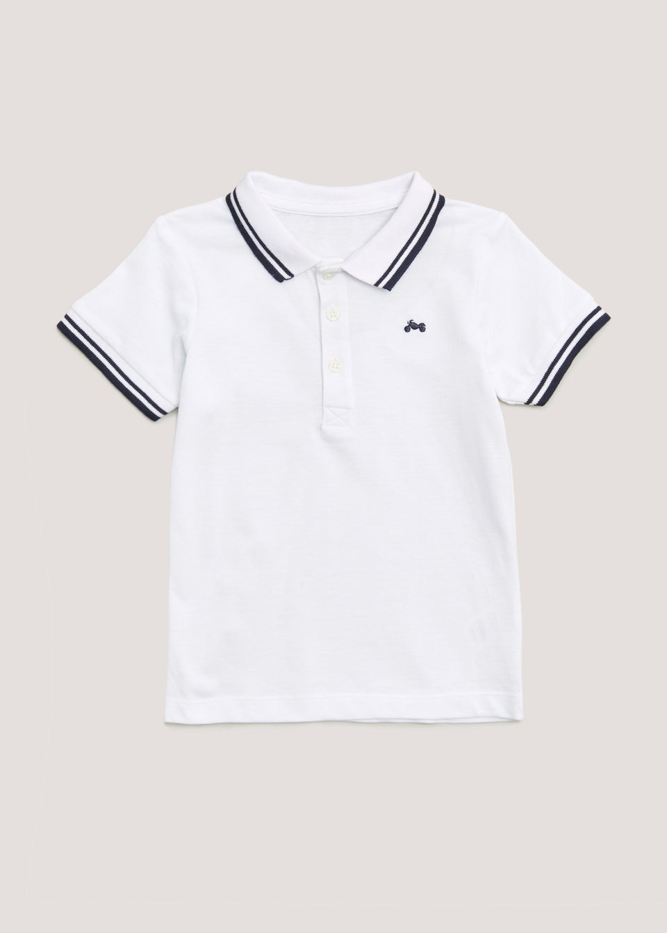 Boys White Pique Polo Shirt (9mths-6yrs) - Matalan