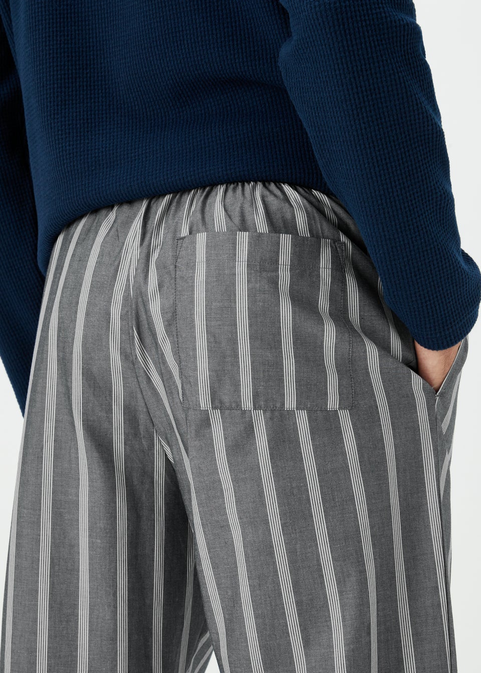 Black Stripe Woven Pyjama Bottoms