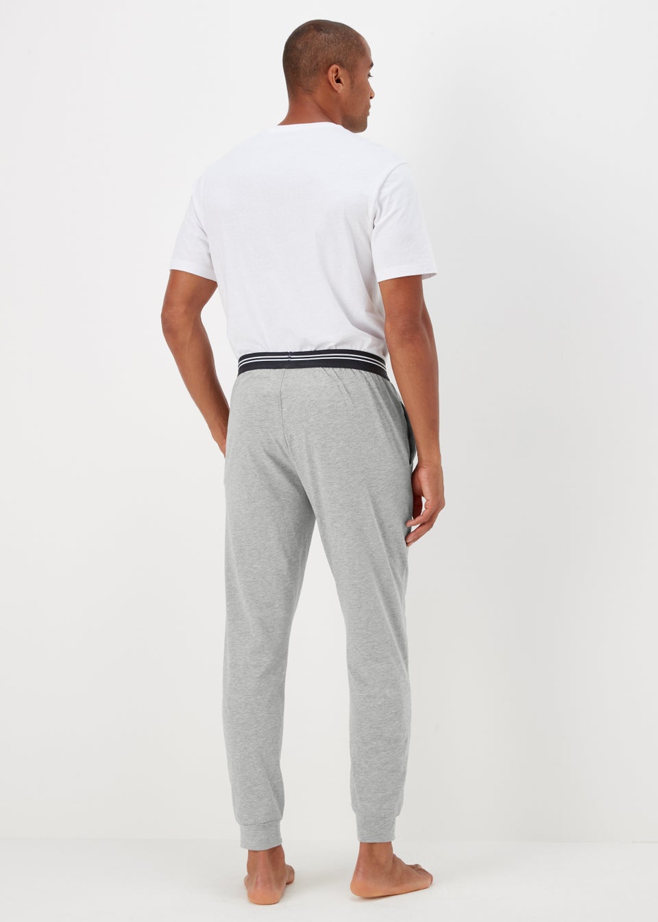 Grey Jacquard Waistband Joggers
