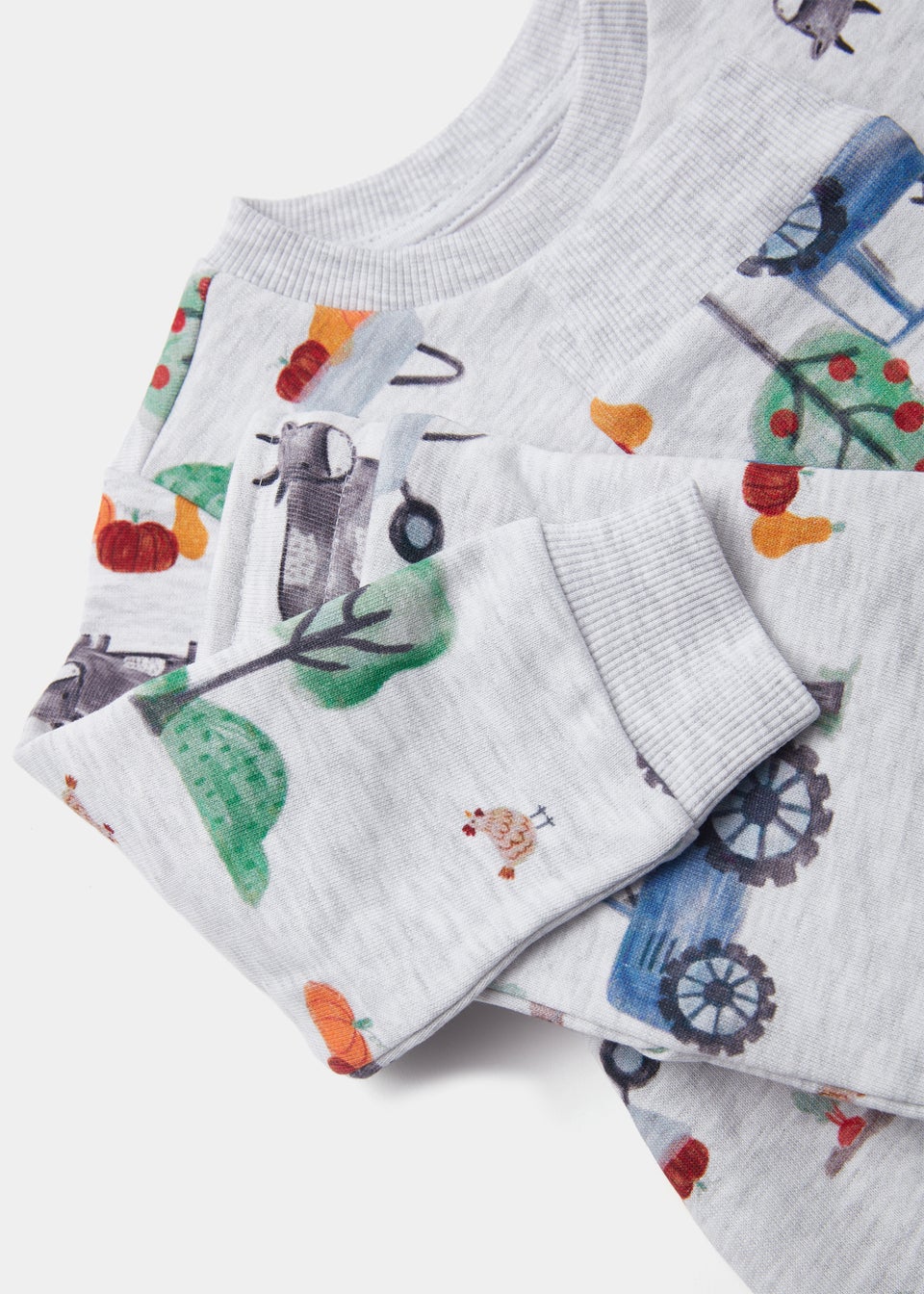 Boys Grey Tractor Sweatshirt & Joggers Set (9mths-6yrs)
