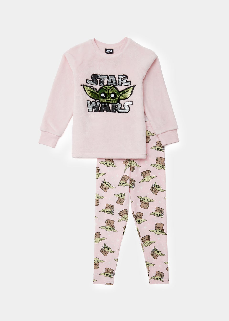 Kids Pink Star Wars Borg Twosie Pyjama Set (4-13yrs)