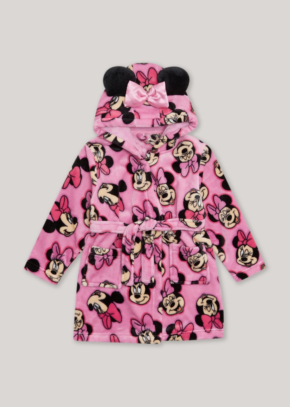 Kids Pink Disney Minnie Mouse Dressing Gown 9mths 6yrs