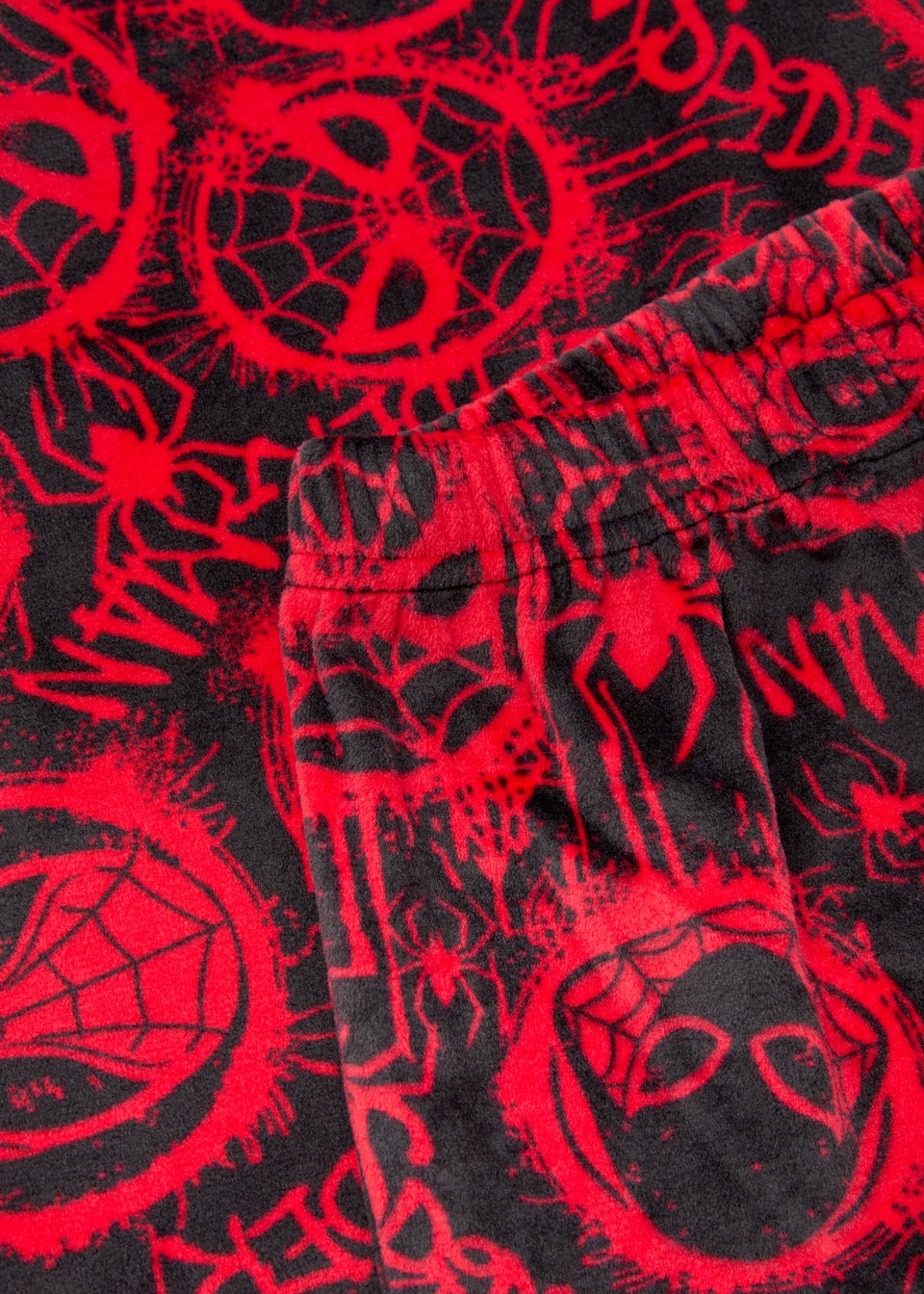 Kids Black Marvel Spider-Man Fleece Pyjama Set (18mths-8yrs)