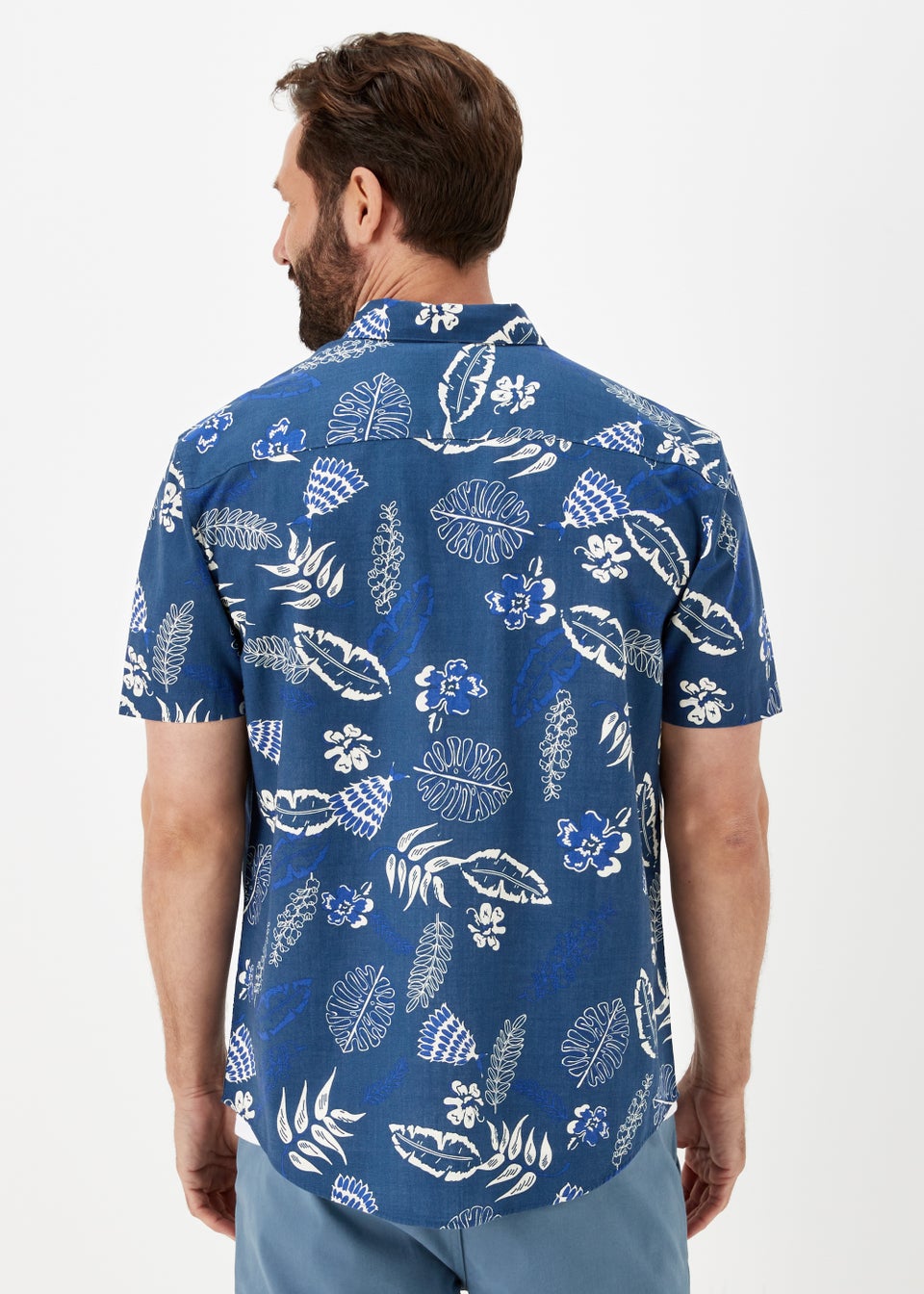 Vesper Lawn Printed Navy Shirt