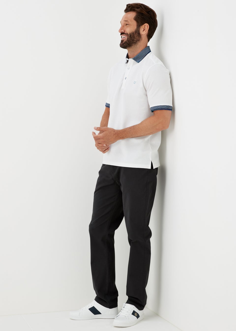 Lincoln White Tipped Polo Shirt - Matalan