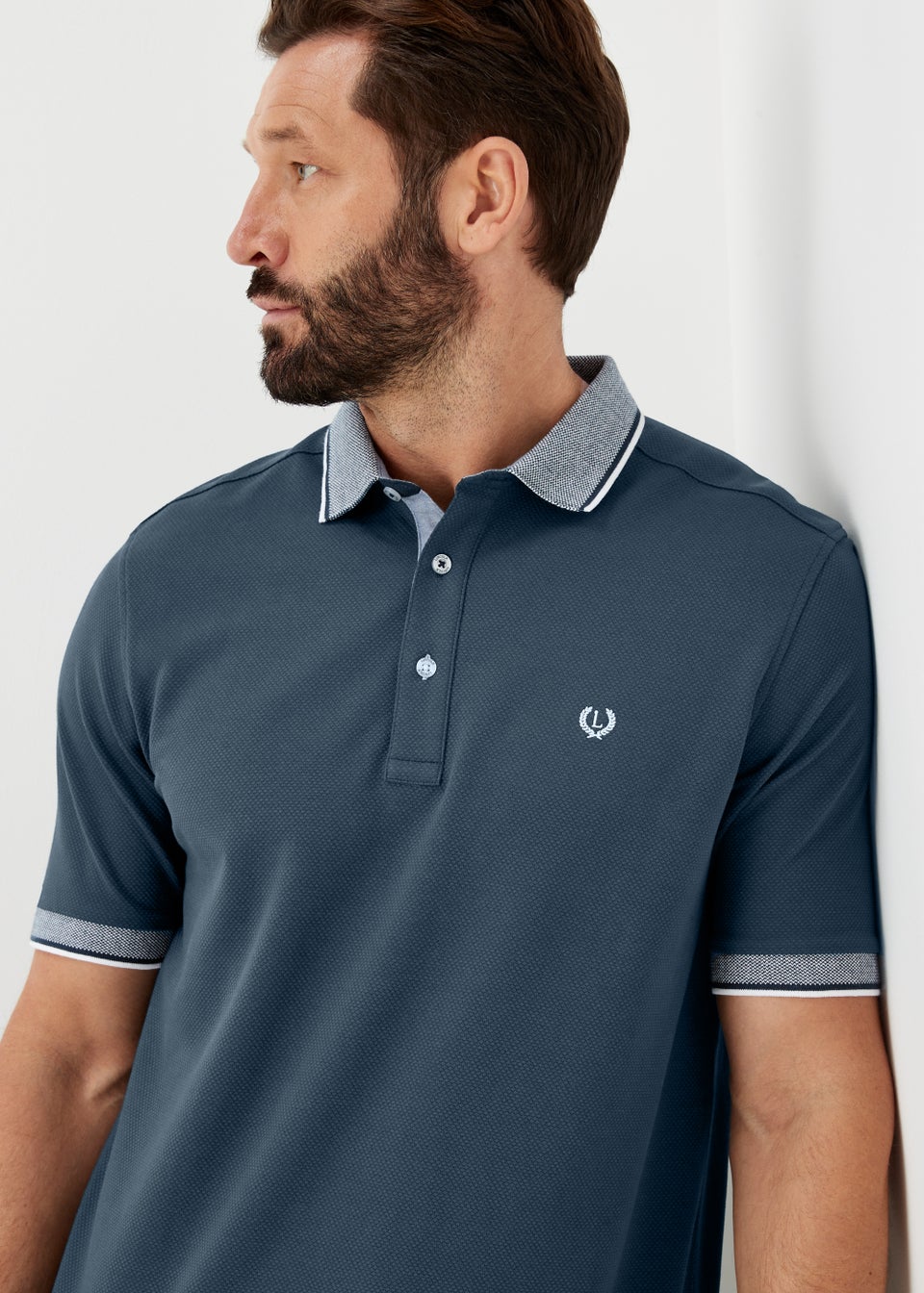 Lincoln Navy Tipped Polo Shirt