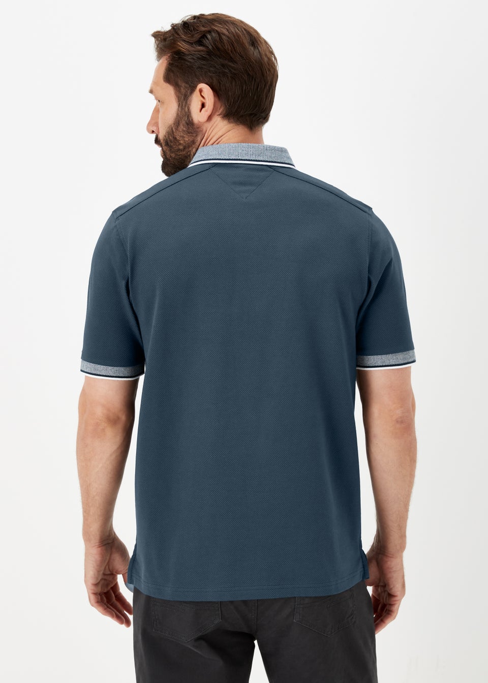 Lincoln Navy Tipped Polo Shirt