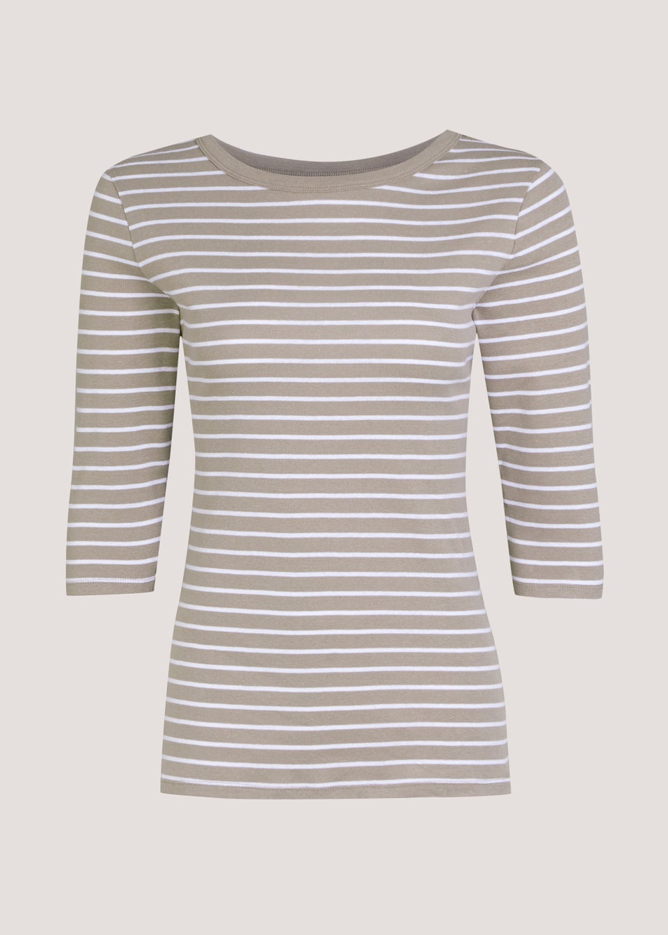 Stripe t-shirt dress - Beige stripe main image 1