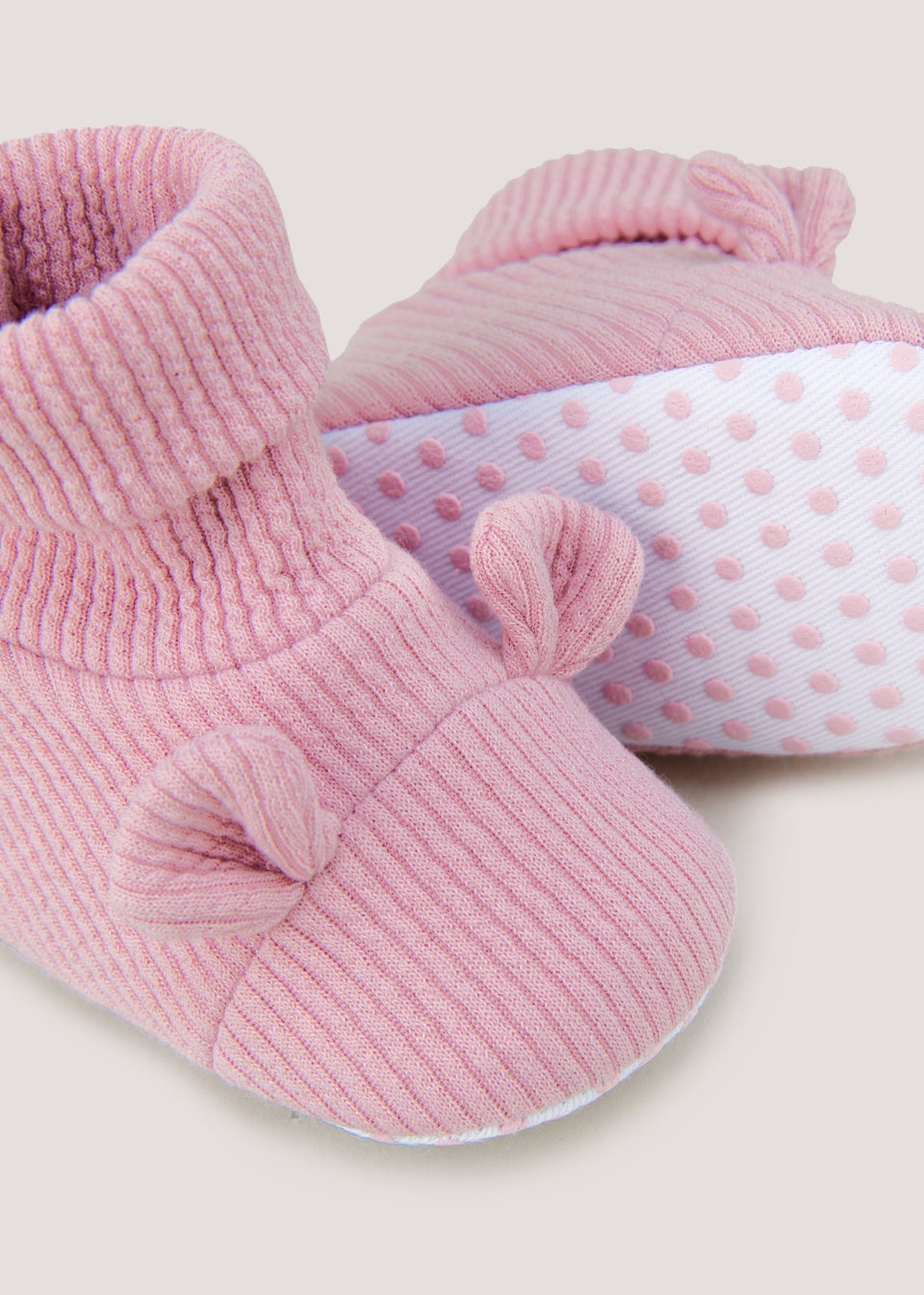 Pink Bunny Soft Sole Baby Sock Booties Newborn 18mths