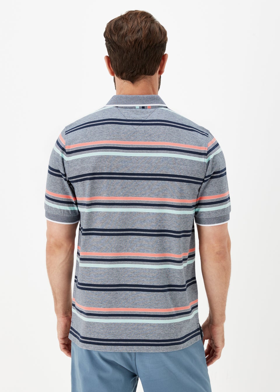 Lincoln Multicoloured Fine Stripe Polo Shirt