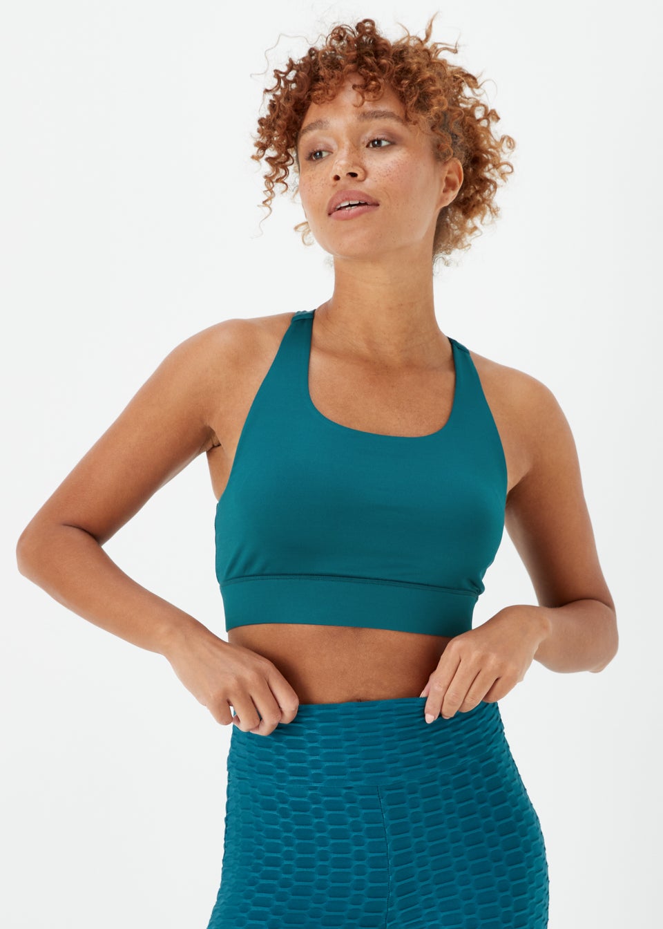 Souluxe Dark Teal Sports Crop Top