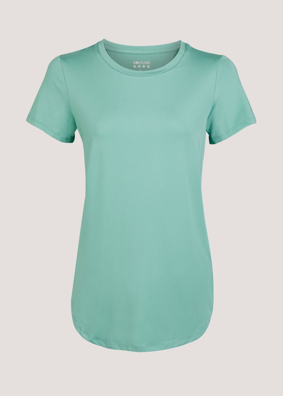 Souluxe Light Teal Longline Sports T-Shirt