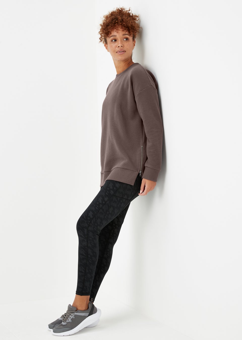 Souluxe Brown Sports Sweatshirt