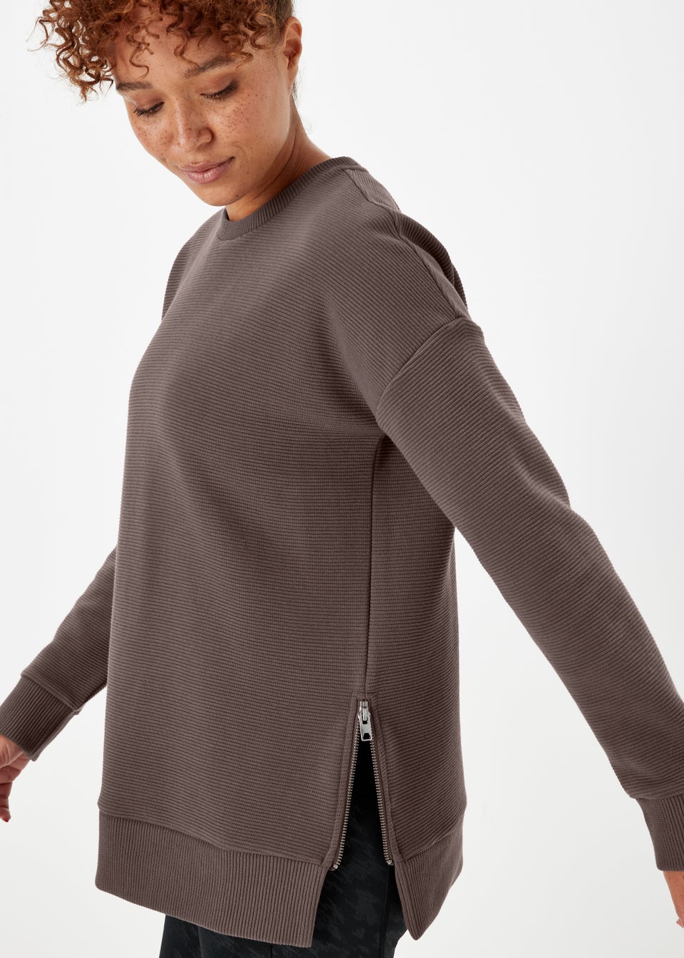 Souluxe Brown Sports Sweatshirt