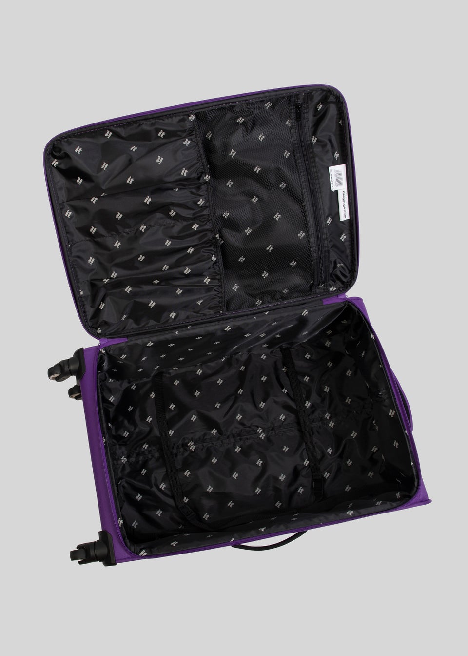 IT Luggage Purple Soft Shell Suitcase