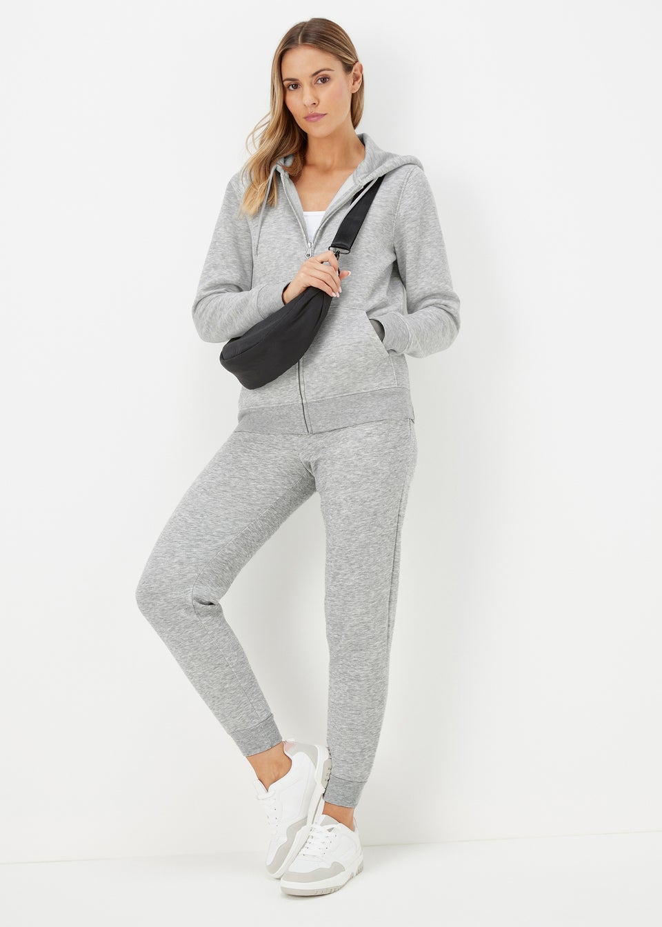 Grey Zip Up Hoodie Matalan