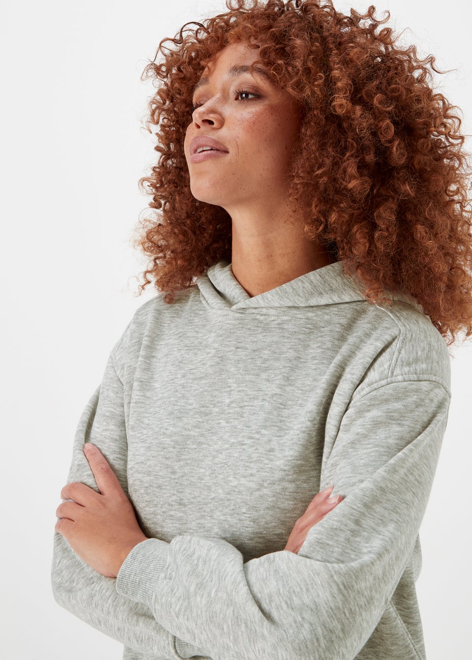 Long grey hoodie womens on sale