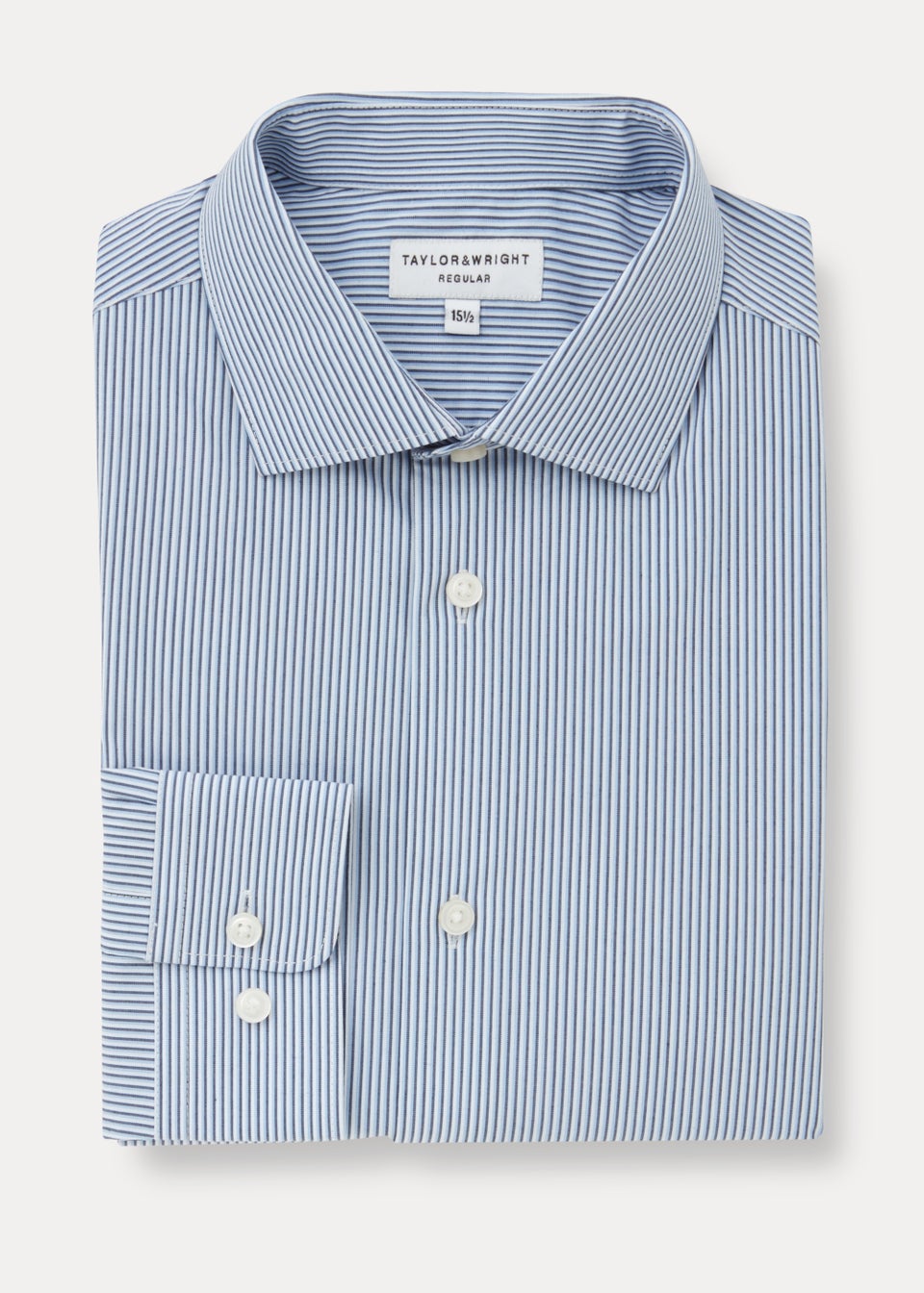 Taylor & Wright Blue Stripe Regular Fit Shirt