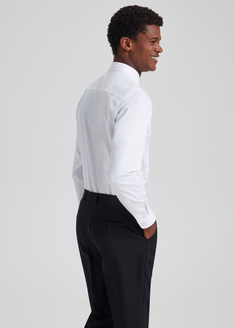 Taylor & Wright White Textured Slim Fit Shirt