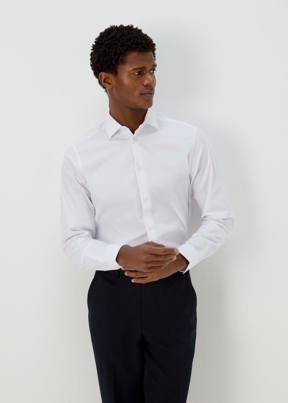 Taylor & Wright White Textured Slim Fit Shirt Matalan