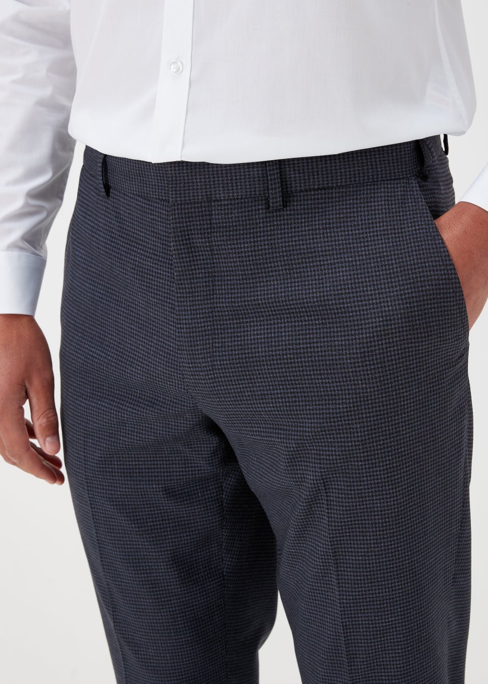 Taylor & Wright Navy Regular Fit Flexi Waist Trousers