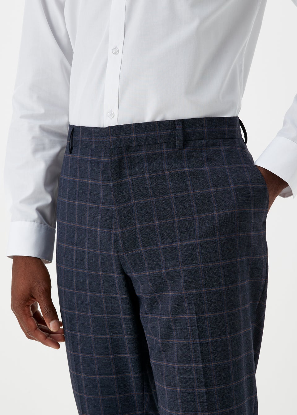 Checked Trousers Men Fashion Navy Glen Check Windowpane Pants Tailor Made  Slim James Bond Prince of Wales Checkered Dress Pants - AliExpress