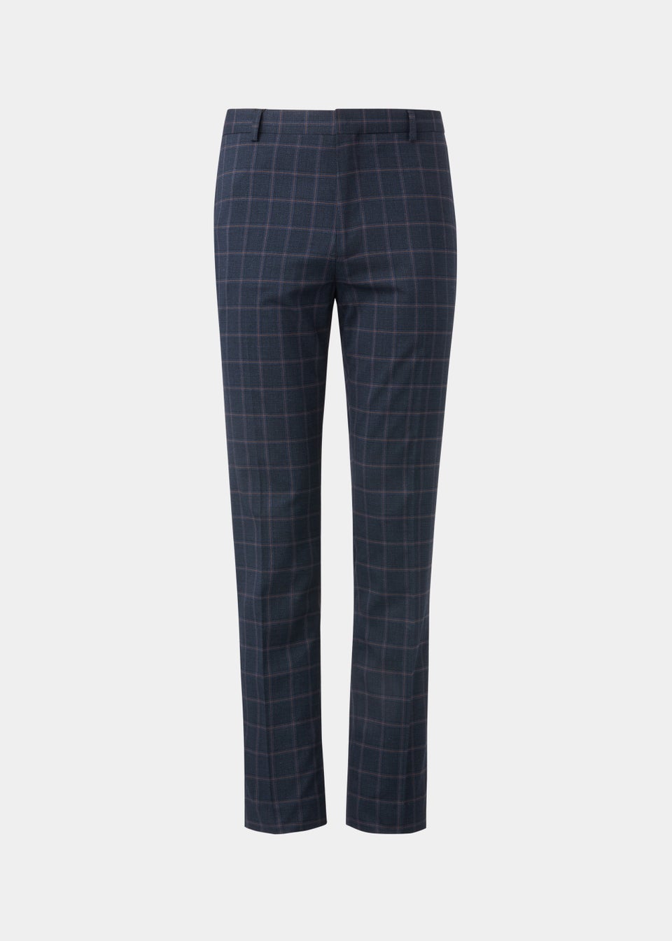 Taylor & Wright Navy Check Slim Fit Trousers