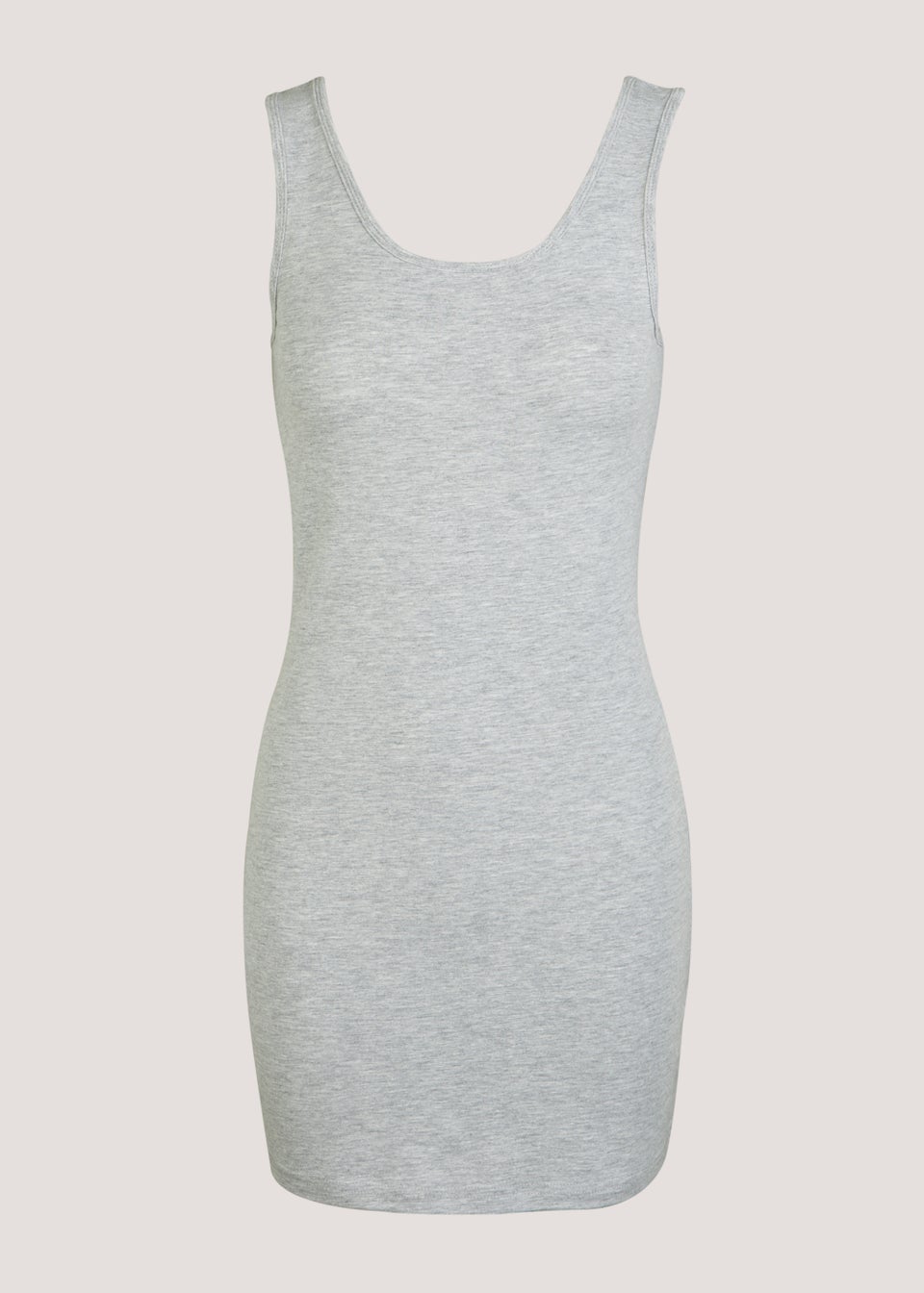 Grey Marl Essential Longline Vest Top