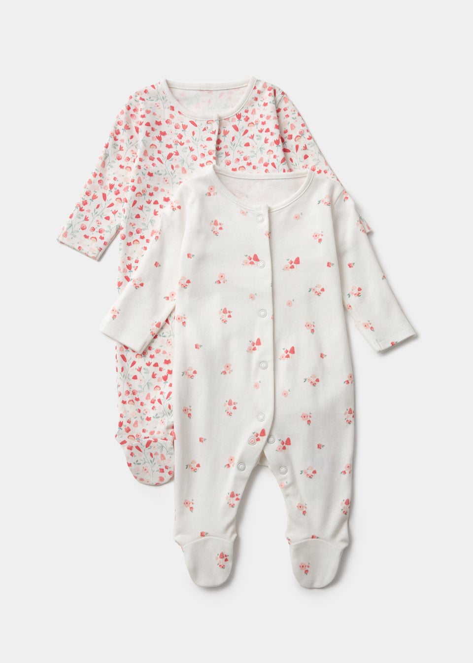 Baby 2 Pack Woodland Sleepsuits (Newborn-23mths)
