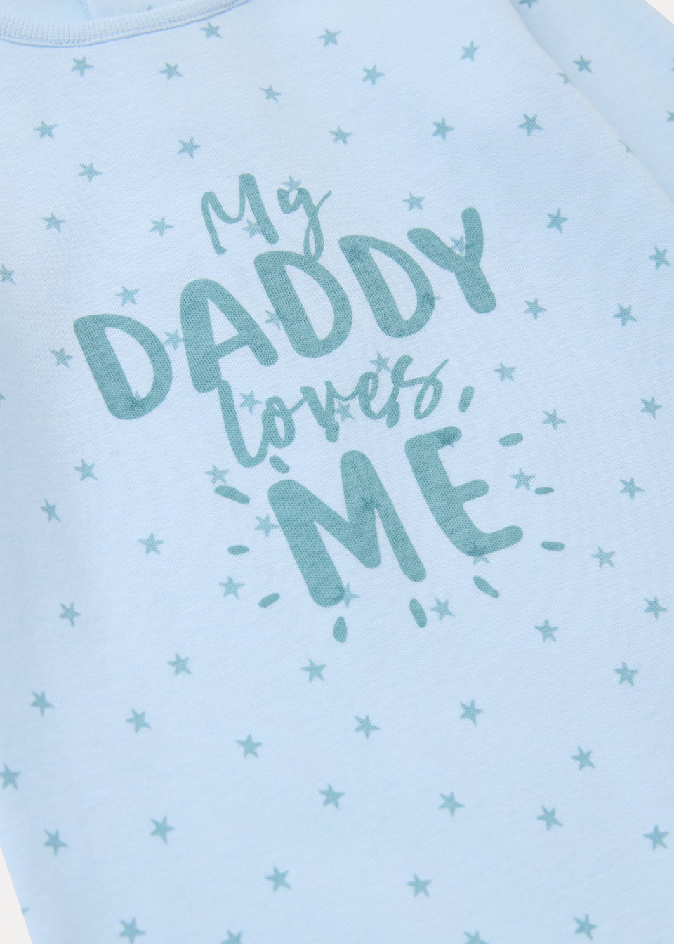 Baby Blue Daddy Loves Me Sleepsuit (Tiny Baby-18mths)