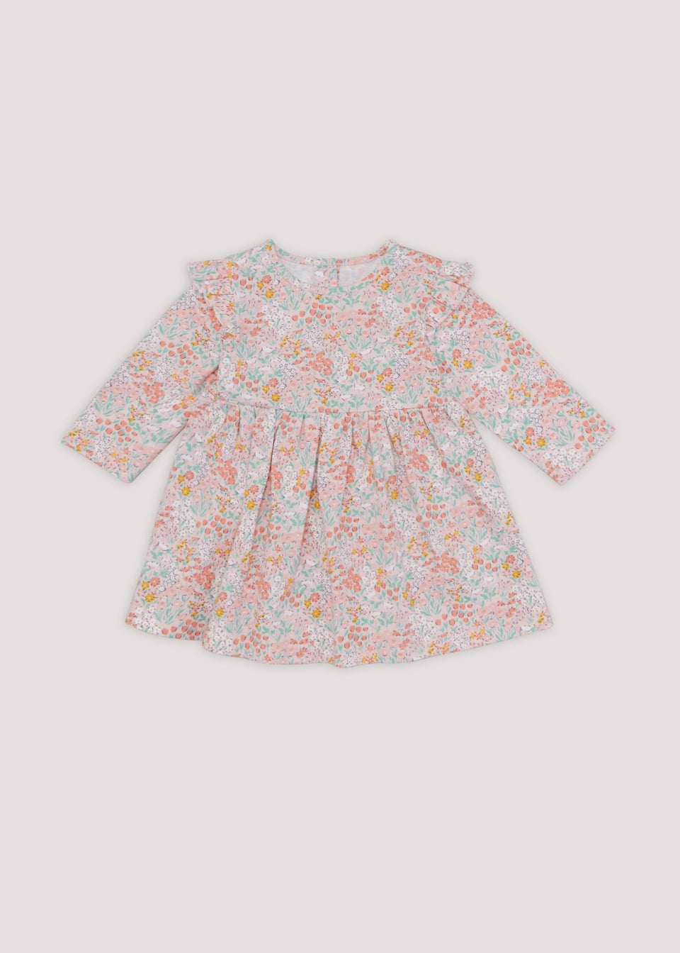 Baby Pink Floral Print Jersey Dress (Newborn-23mths) - Matalan