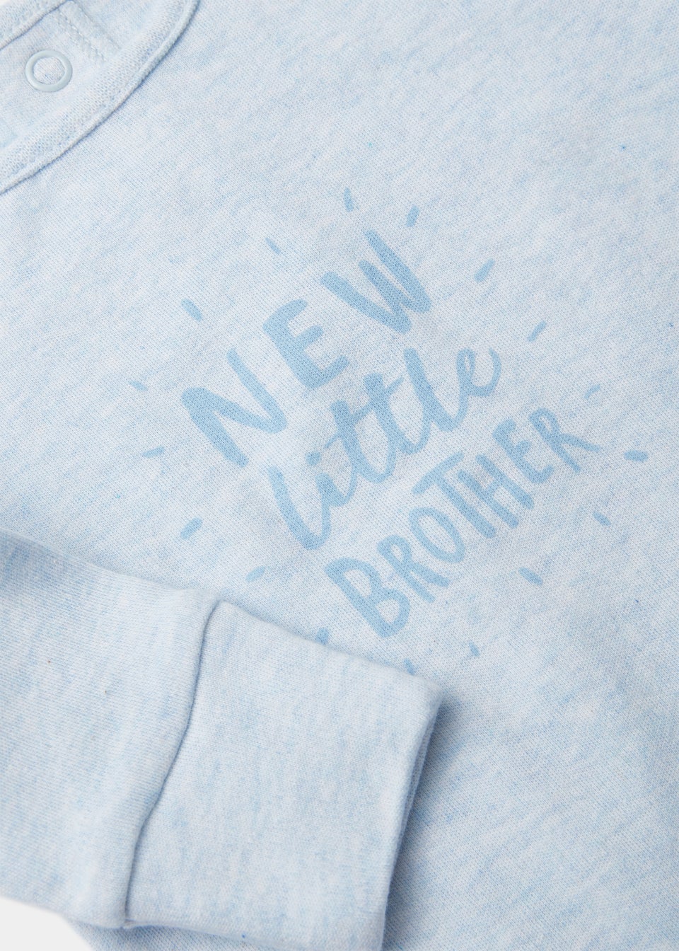 Baby Blue New Little Brother Sleepsuit (Tiny Baby-18mths)