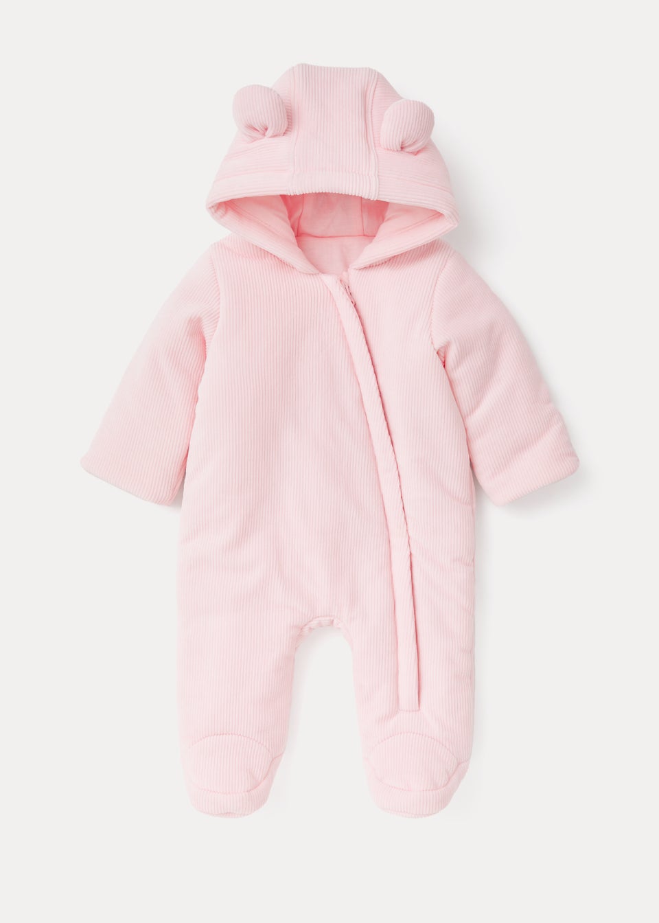 Baby Pink Velour Snowsuit (Newborn-18mths)
