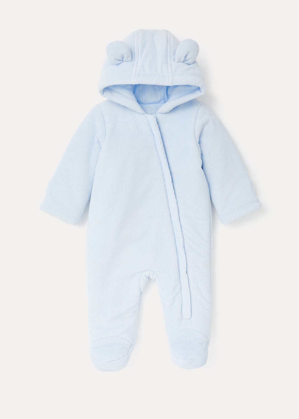 Baby Blue Velour Snowsuit (Newborn-18mths)