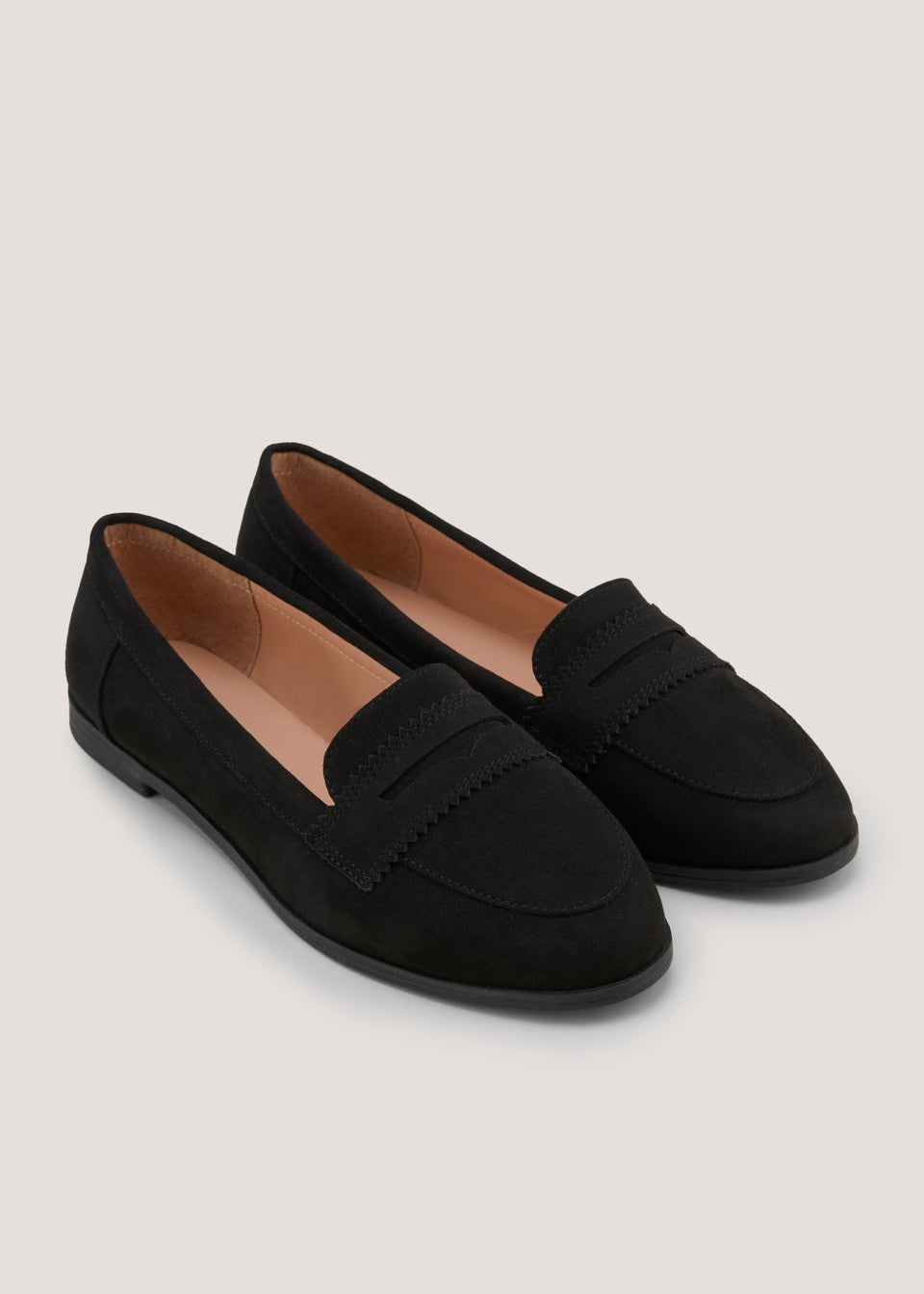 Black Wide Fit Essential Loafers